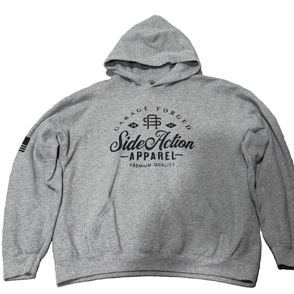 Men's Side Action Apparel "garage Forged" Premium Quality Print XL Hoody